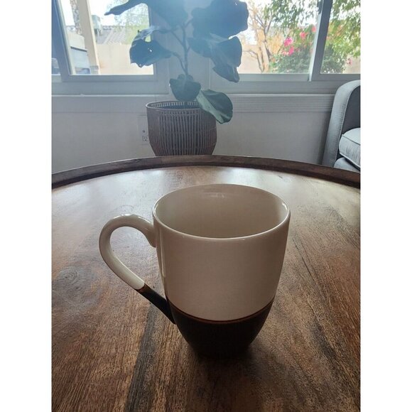 2008 Starbucks White & Brown Coffee Cup Tea Mug | 12oz - Picture 4 of 6